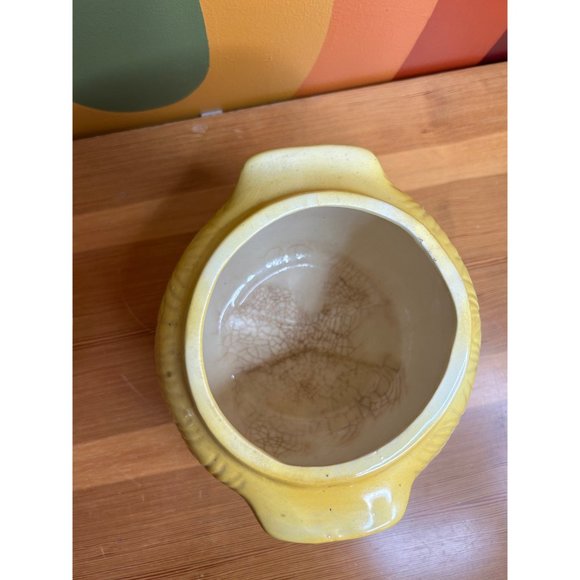 Vintage American Bisque ceramic puppy in a pot cookie jar ceramic1950s kitschy - Picture 9 of 10